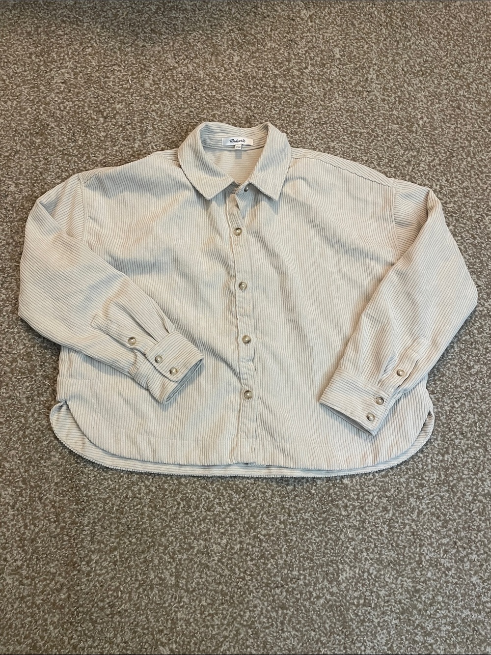 Madewell Boxy Corduroy Long Sleeve Shirt